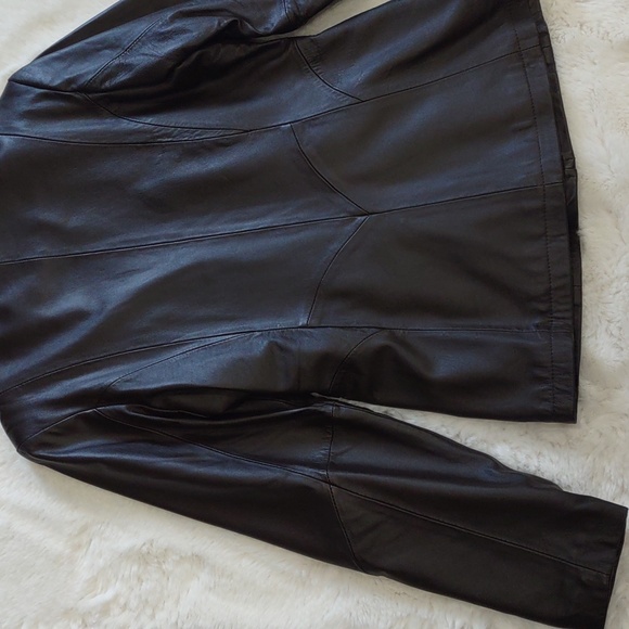 EXCELLED COLLECTION LEATHER JACKET. - Picture 12 of 17